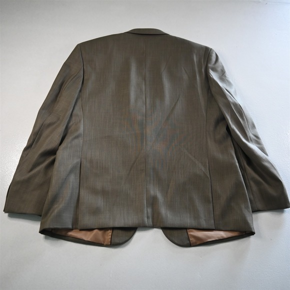 Caravelli 46R 36x29 Tan Green Brown Super 150s 3 Piece Vest Mens Suit - Picture 7 of 12